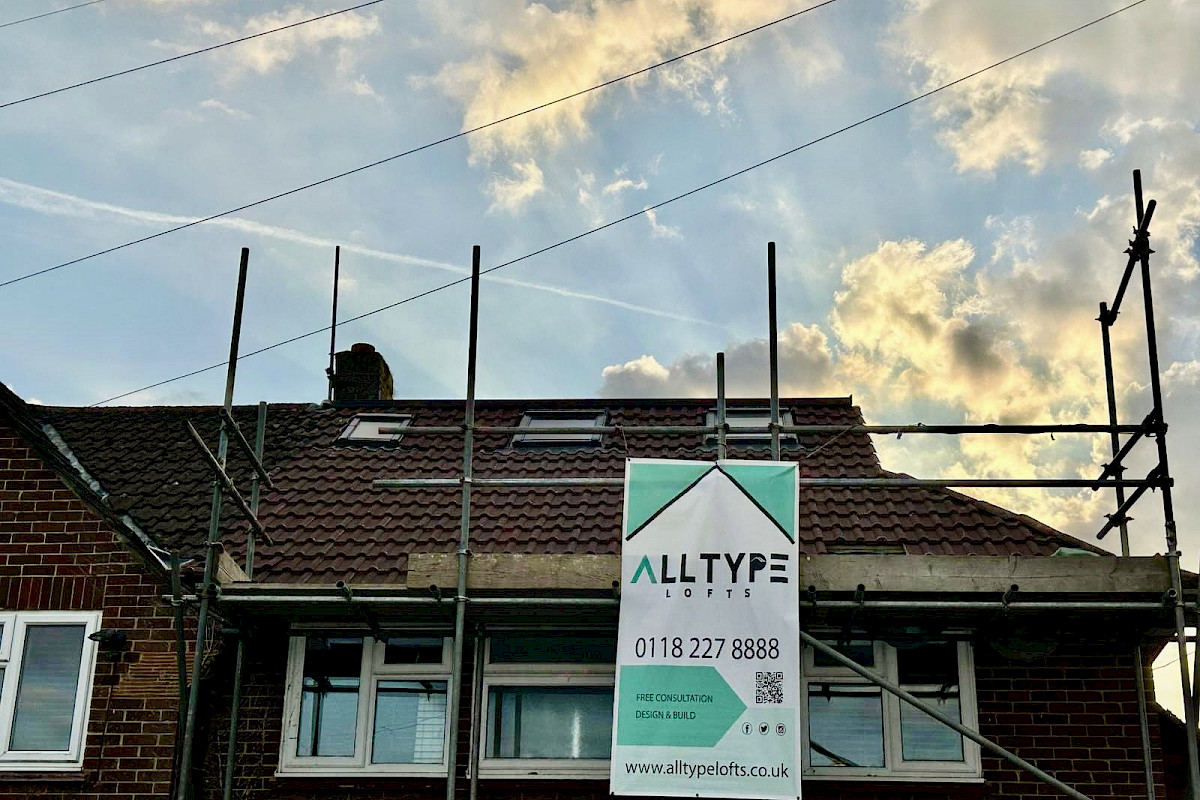 Hip-to-gable loft conversion completed project. Old roof replaced.